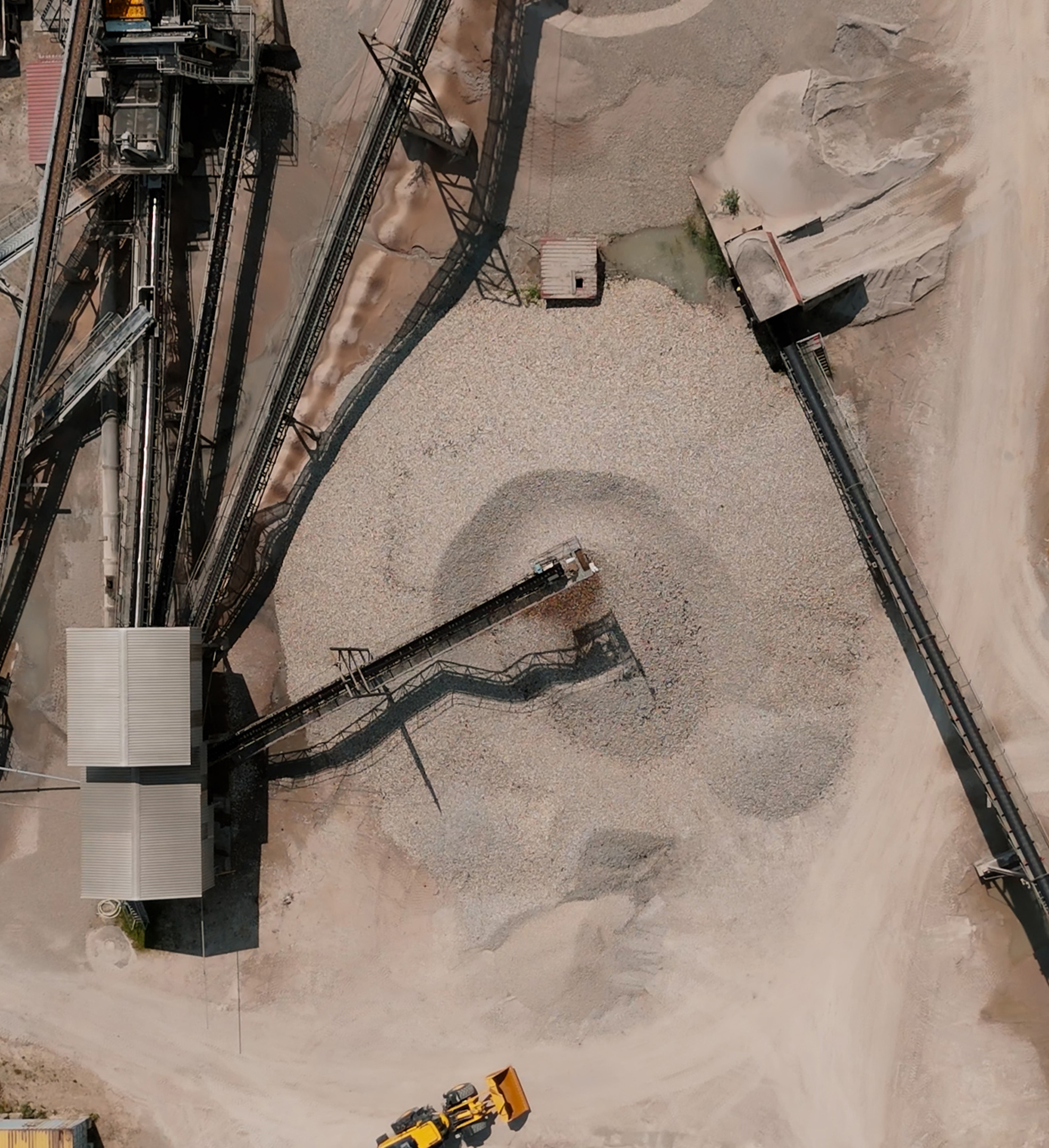 Förderanlage für Splitt und Schotter – hochwertige Baustoffe aus eigener Produktion